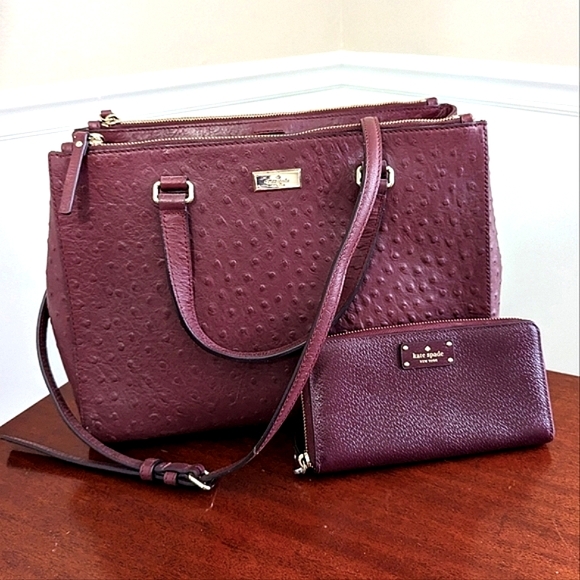 kate spade Handbags - RARE Kate Spade Ostrich Leather Purse and Wallet